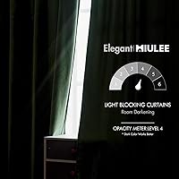 Vista 108 de MIULEE Cortinas de terciopelo de 63 pulgadas de largo, 2 paneles de cortinas opacas de lujo para dormitorio, sala de estar, cortinas de ventana