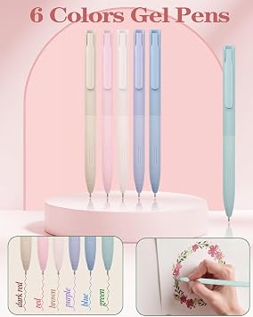 JIZHIYUAN 54PC Aesthetic School Supplies with Pink Pencil Case for Students | 12 Highlighters, 6 Multicolor Gel Pens, 5 Black Gel Pens, 1 Ballpoint Pen, 5 Mechanical Pencils Essentials for College