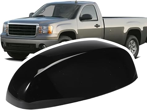Mirror Caps Cover Gloss Black Left and Right Fits for Silverado Sierra