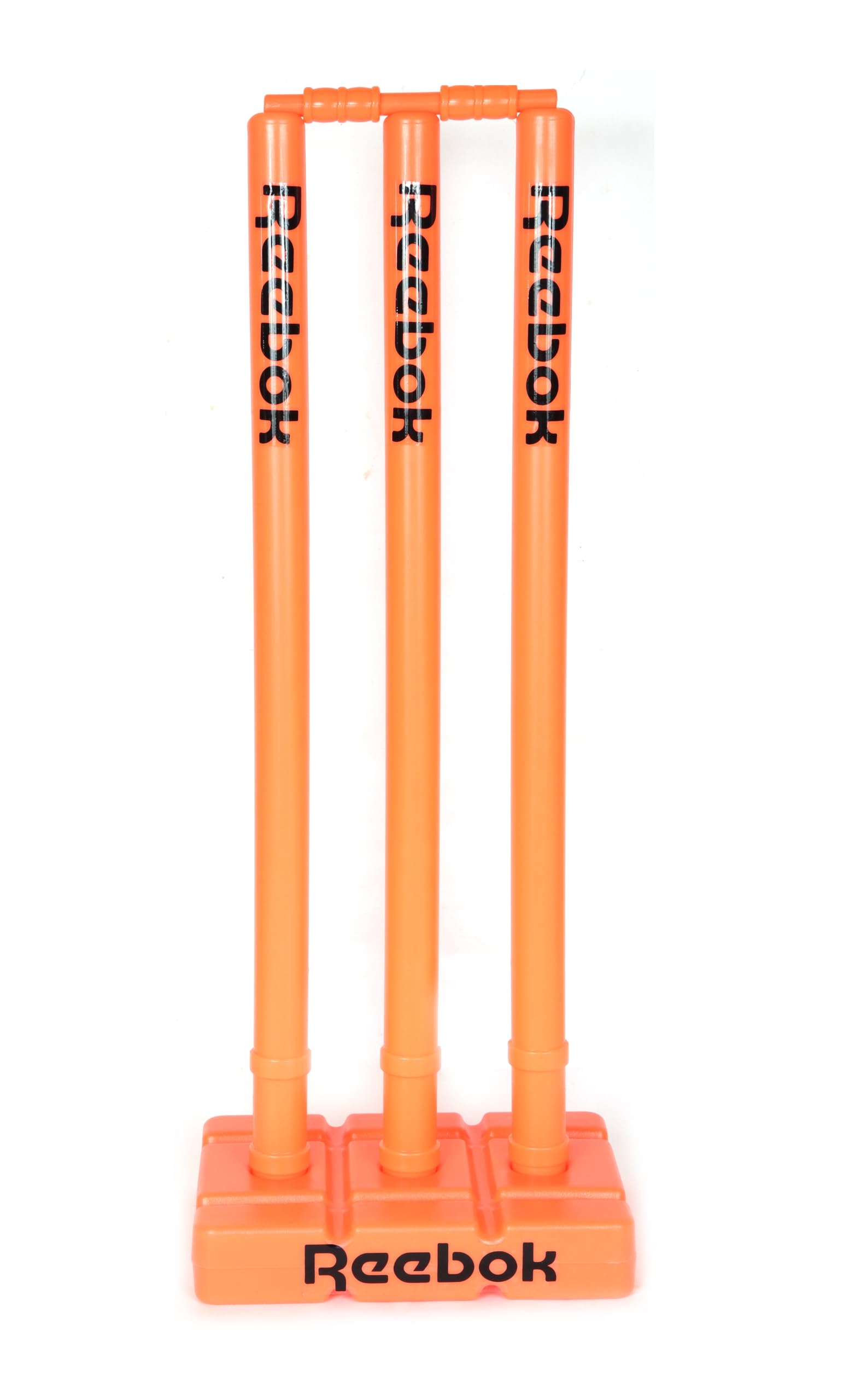 Reebok Ensemble de souches de cricket avec bélières – Base lourde, housse de transport de qualité supérieure, souches en plastique durable pour la pratique du cricket en extérieur et en intérieur