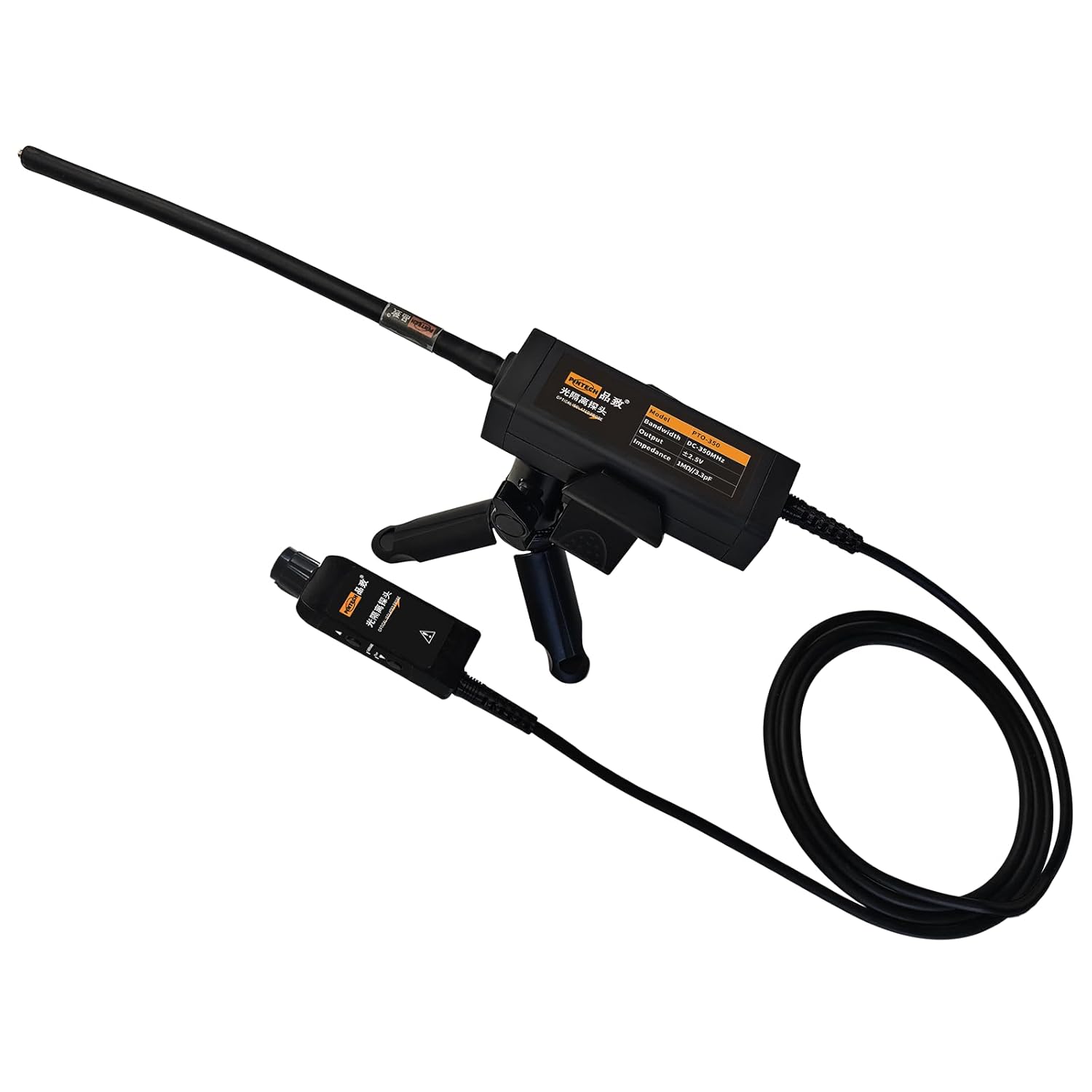 PINTECH Optically Isolated Probe 350MHz, 2.5V to 2500V, High Voltage Optical-Fiber Isolated Probe for Oscilloscope Attenuator, PTO-350