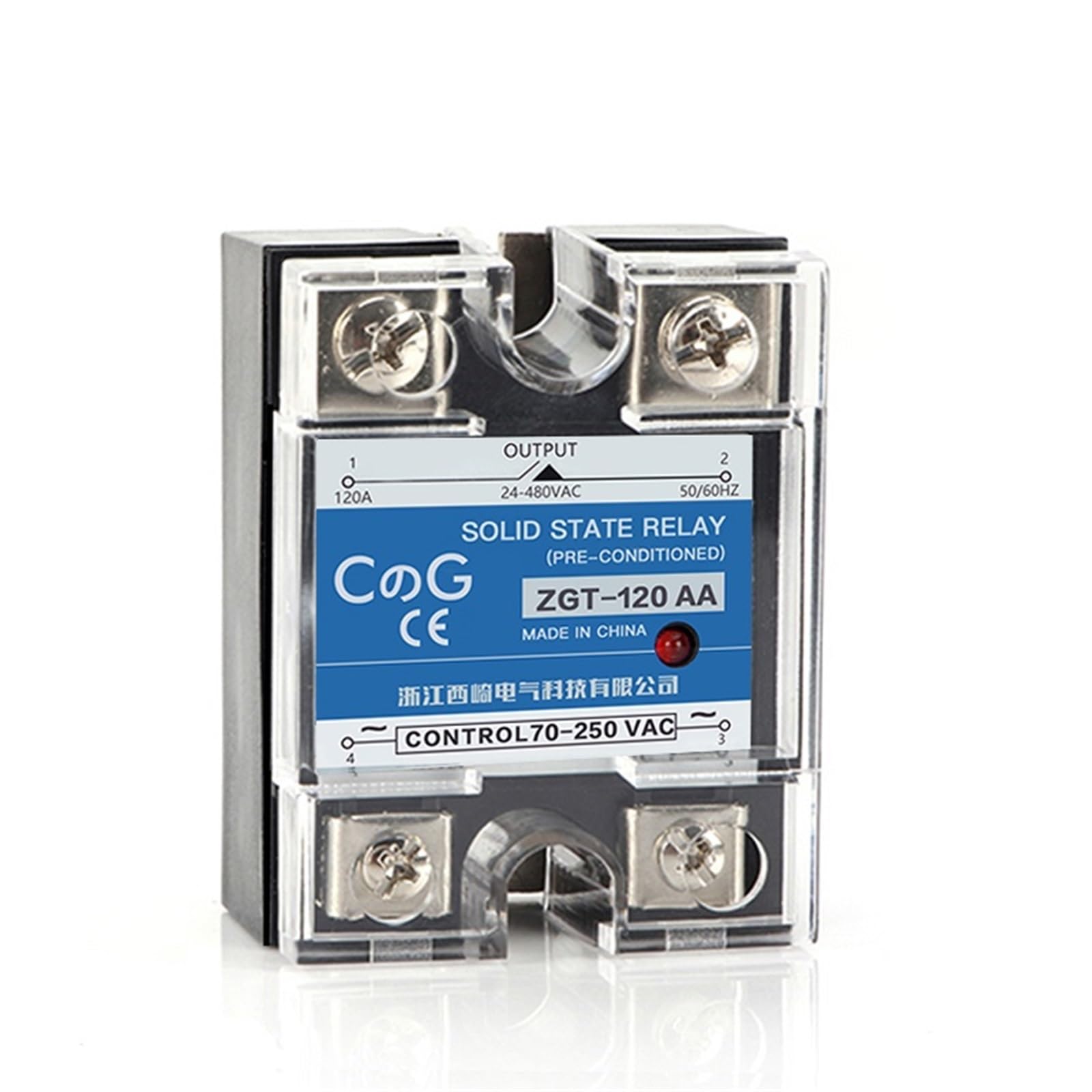 1 Uds SSR-120AA 150AA relé monofásico CA a CA 70-280VAC a 24-480V 120A 150A AA disipador de calor relé de estado sólido(150AA)