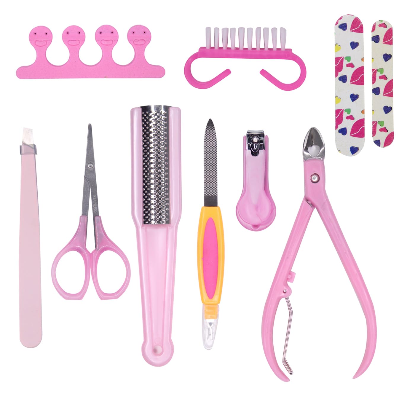KYNA Combo Of 10 Manicure Kit Nail Care Mini Tool Kit For Home And Parlour Use Multicolor-image-21