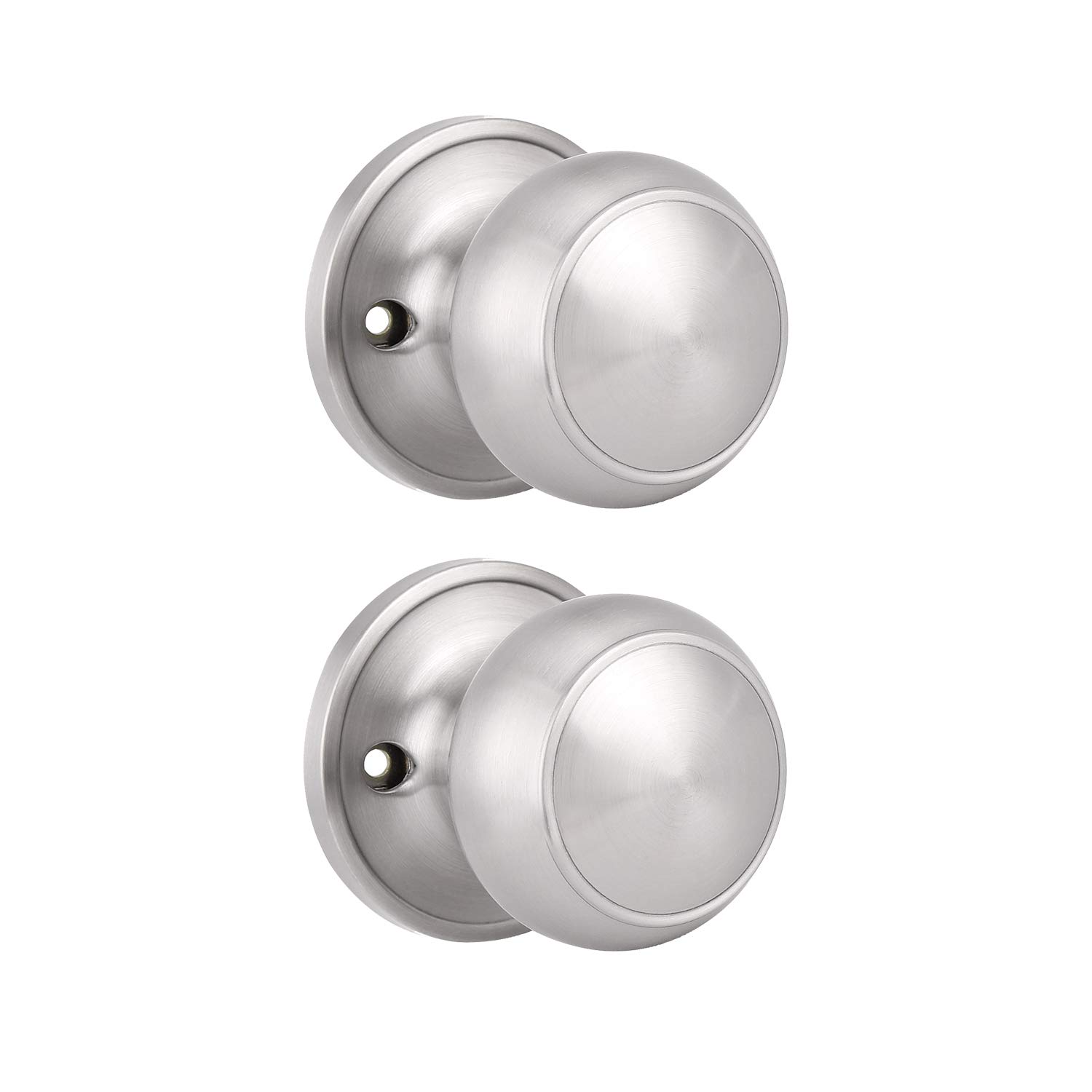 Brushed Nickel Dummy Door Knobs - 2 Pack -1