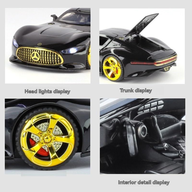 Image of Kammateswara Kids die cast car 1:32 Scale Model Metal Pullback Toy car with Openable Doors & Light Music(Random Color as per Stock) (AMG GT)