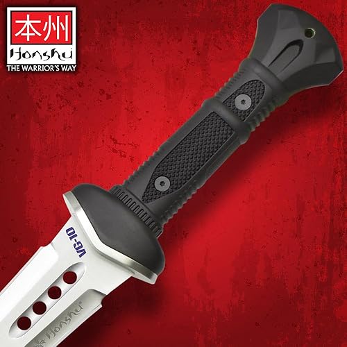 Miniatura 6 de Honshu VG-10 - Espada y funda de gladiador, hoja de acero VG-10, mango TPR moldeado por inyección, orificio para cordón de latón, estilo Gladius,