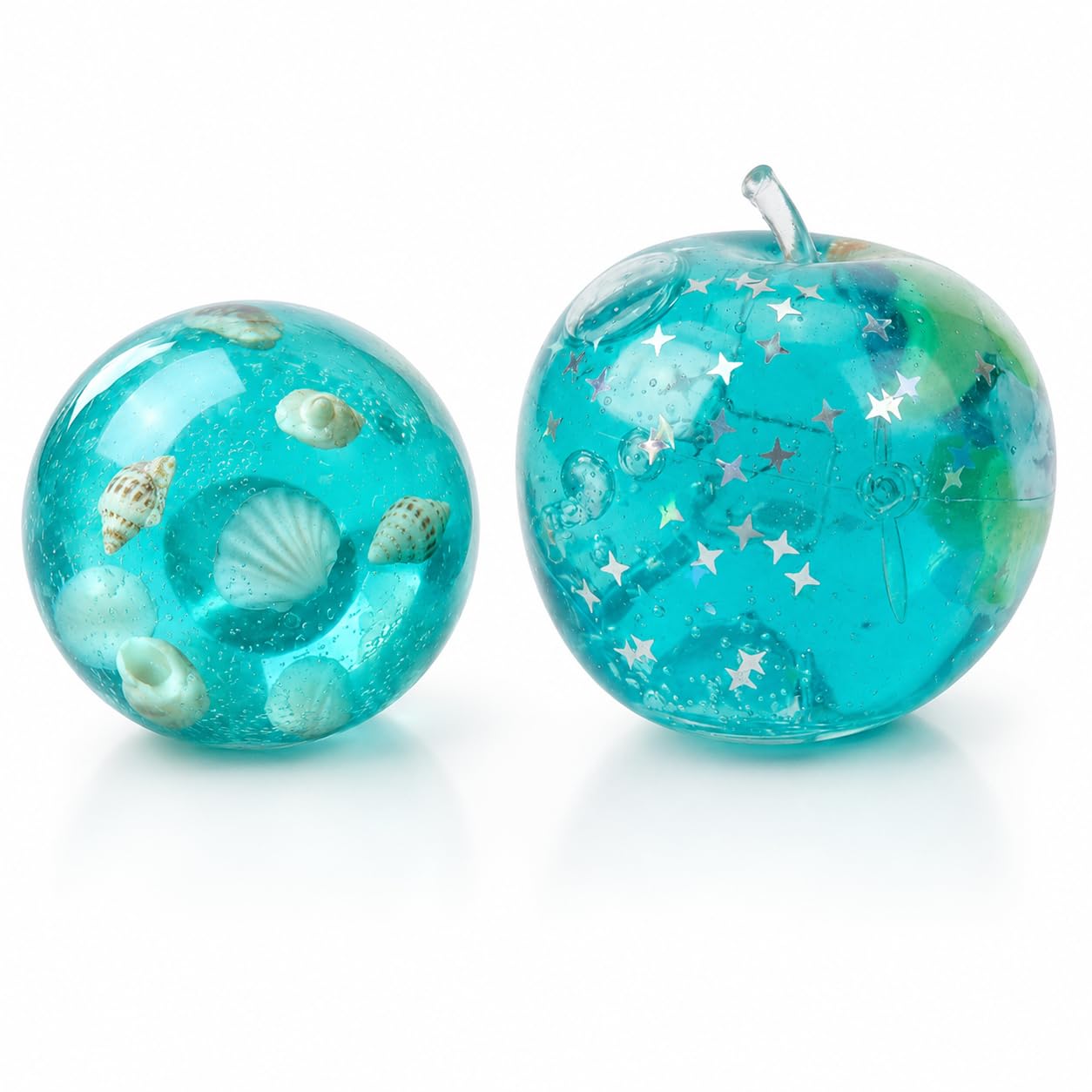 2Pcs Apple Squishy, Squishy Apple, Shell Apple and Ball Design Soft Squeeze Items for Office and Home Desk Use