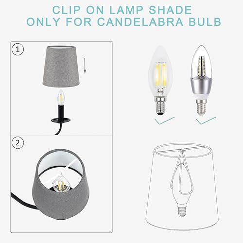 Miniatura 10 de LAMPWELL VALO - Cortinas pequeñas de tela con clip para lámpara de pared, juego de 2, barril pequeño, 5.2 x 4 x 5.2 pulgadas, lino, hechas a mano,