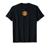 Bitcoin Cryptocurrency BTC Neck Position Orange Bitcoin Logo T-Shirt
