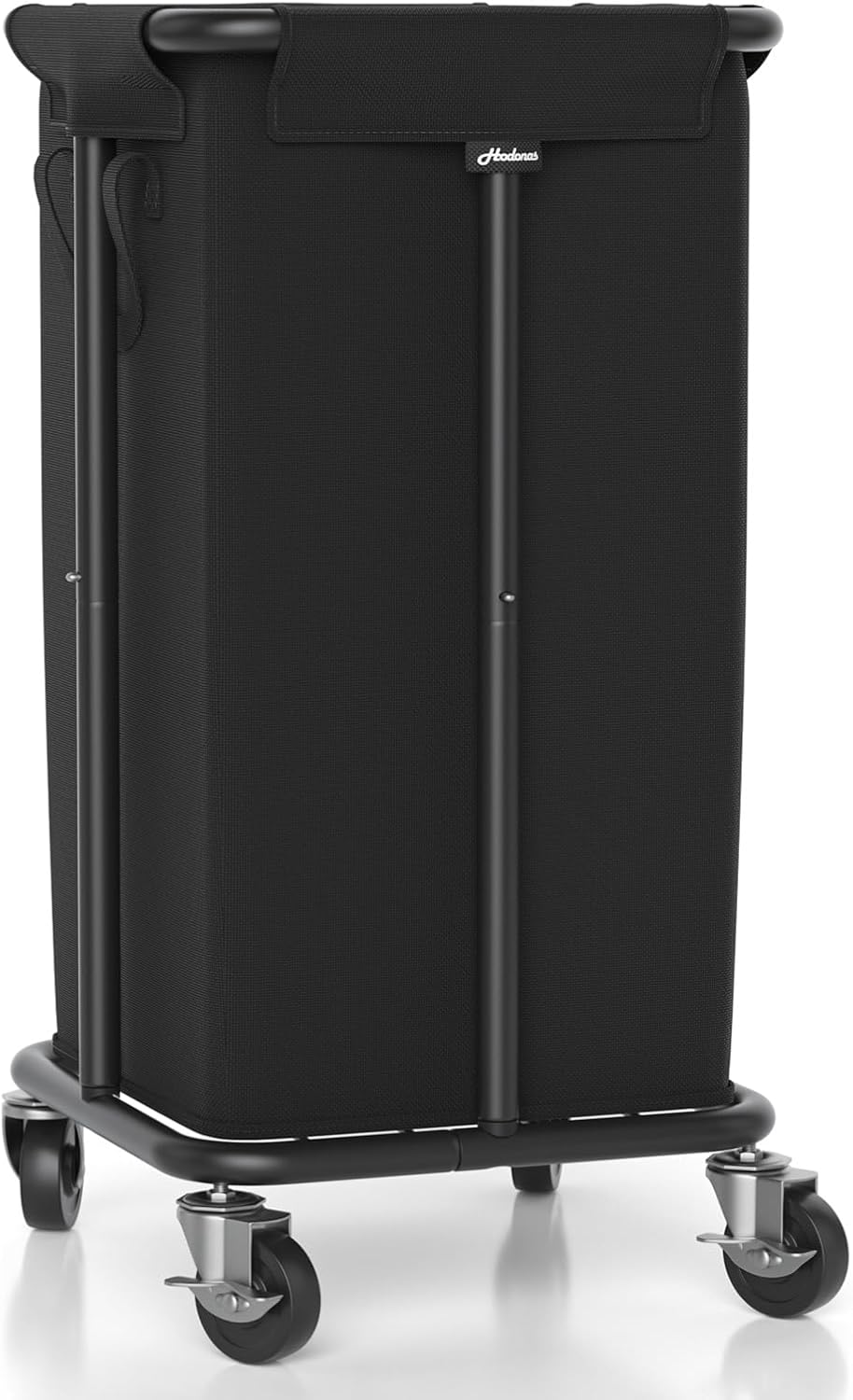 Laundry Basket with Wheels, Rolling Laundry Hamper, 30 Gal.(115L), Removable and Machine Washable Liner, Steel Frame, Tall Laundry Cart for Laundry Room, Bedroom, Bathroom, Dorm Storage -Black