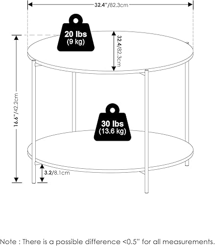 Miniatura 32 de Furinno Mesa de centro de diseño simple, nogal Columbia/negro Columbia Nogal/Negro,Marrón oscuro,2-Marrón oscuro,Roble Francés/Negro,Pino