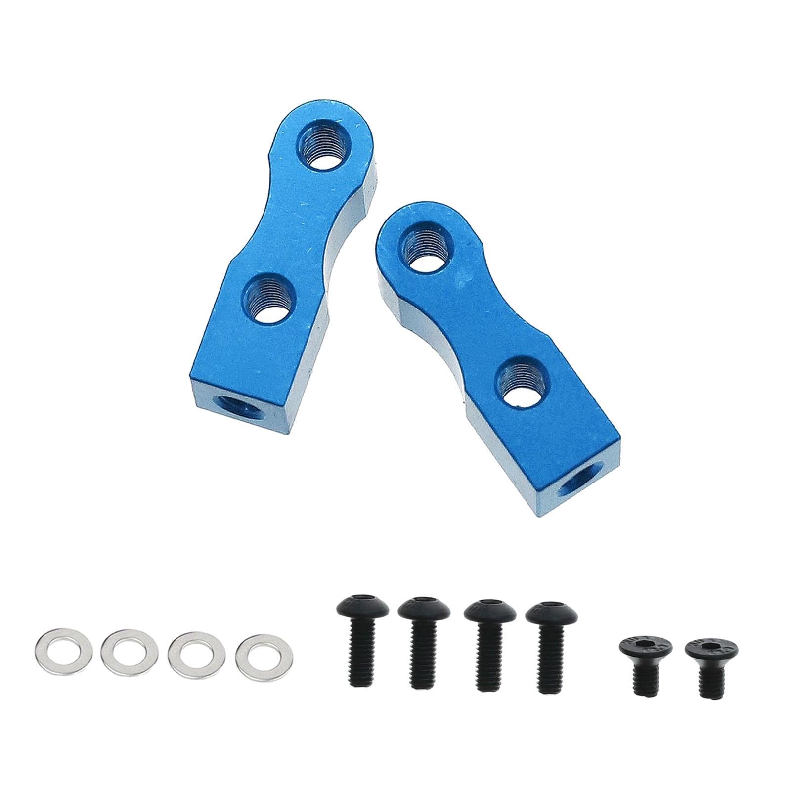 DYNWAVE 2Pcs Servo Mount Brackets Aluminum Alloy Accessory Replacement Spare Parts for TT01 TT02 1/10 Remote Control Car Professional, Blue