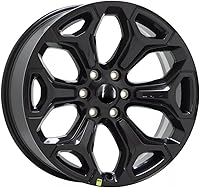 Vista 5 de 4 tapas centrales de plástico negro brillante personalizadas de 2.480 in 2.5 pulgadas para ruedas Dodge Ram 1500 2019-2022 6KF18TRMAA