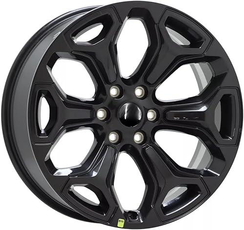 Miniatura 5 de 4 tapas centrales de plástico negro brillante personalizadas de 2.480 in 2.5 pulgadas para ruedas Dodge Ram 1500 2019-2022 6KF18TRMAA