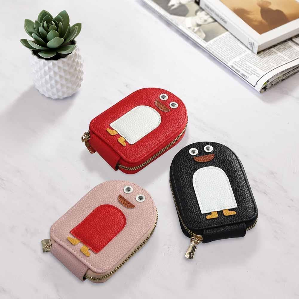 BuntyChiku Cute Penguins PU Credit Card Holder, Cute Penguins Wallet with 11 Card Slots PU Credit Card Coin Wallet Women's Leather Credit Card Holder Women's Credit Card Holder (Multi) 4