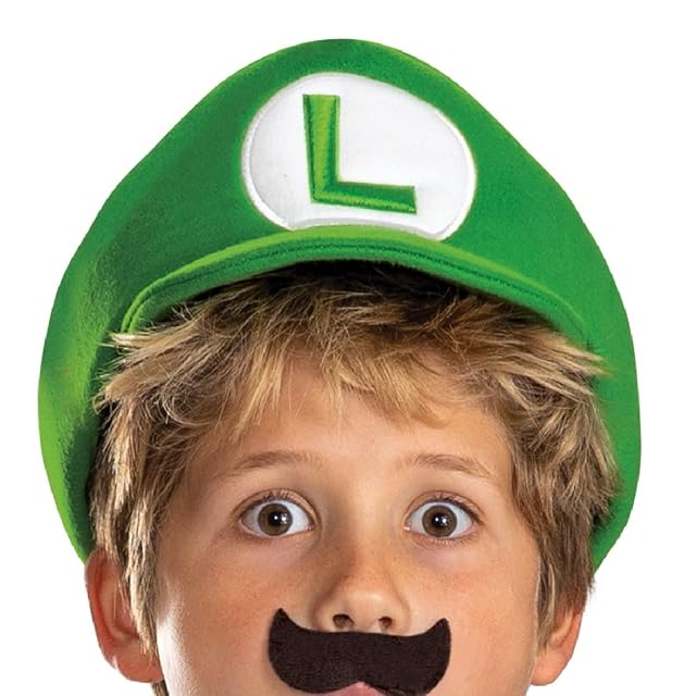 Foto 2 de 5 de Disguise Kit de accesorios de Luigi de Super Mario Bros para niños, con licencia oficial de