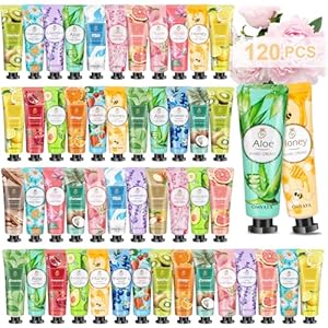 120 Pack Hand Cream Gift Set, Travel Size Lotion, Mini Hand Creams, Teacher Appreciation Gifts, Hand Cream for Dry Cracked Hands, Bulk Christmas Gifts for Coworkers Adults Women Nurse