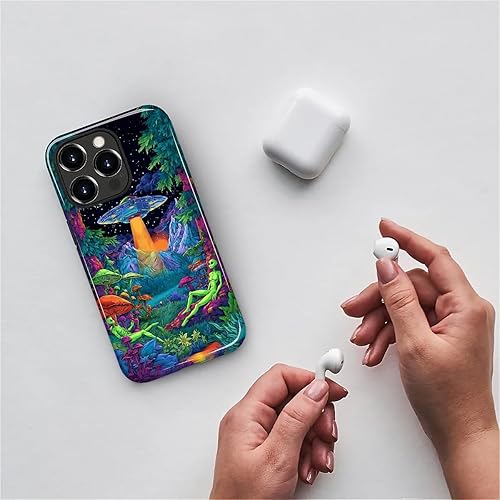 Miniatura 414 de Funda para iPhone 11 Pro Funda, Diseño de Patrón de Mosaico de Vidrio en Tono Verde - Protección Dual Híbrida Silicona + PC Duro Resistente a Golpes
