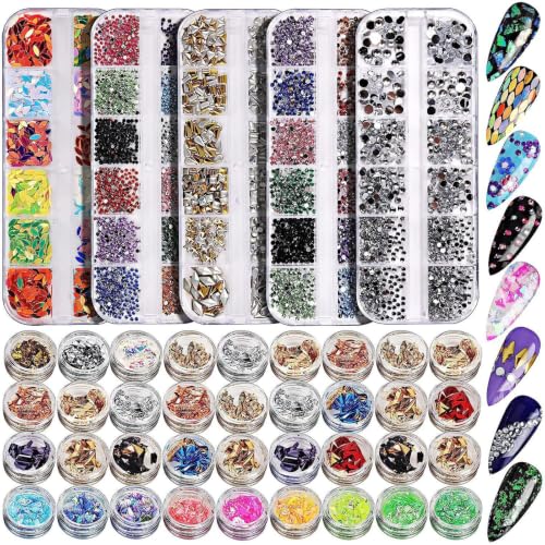 Nail Accessories, 8 Boxes Colorful Mix and Match of Rivet Steel Ball Materials for Make Up and Nail Beauty image 4