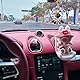 STOAT Puppen-Autositz für Pop Mart/Labubu - Lüftungsgitter-Clip & Tischständer mit Magnetbasis, Passend für 10-17cm Plüschpuppen, Auto-Deko & Sammler-Zubehör (Blau)