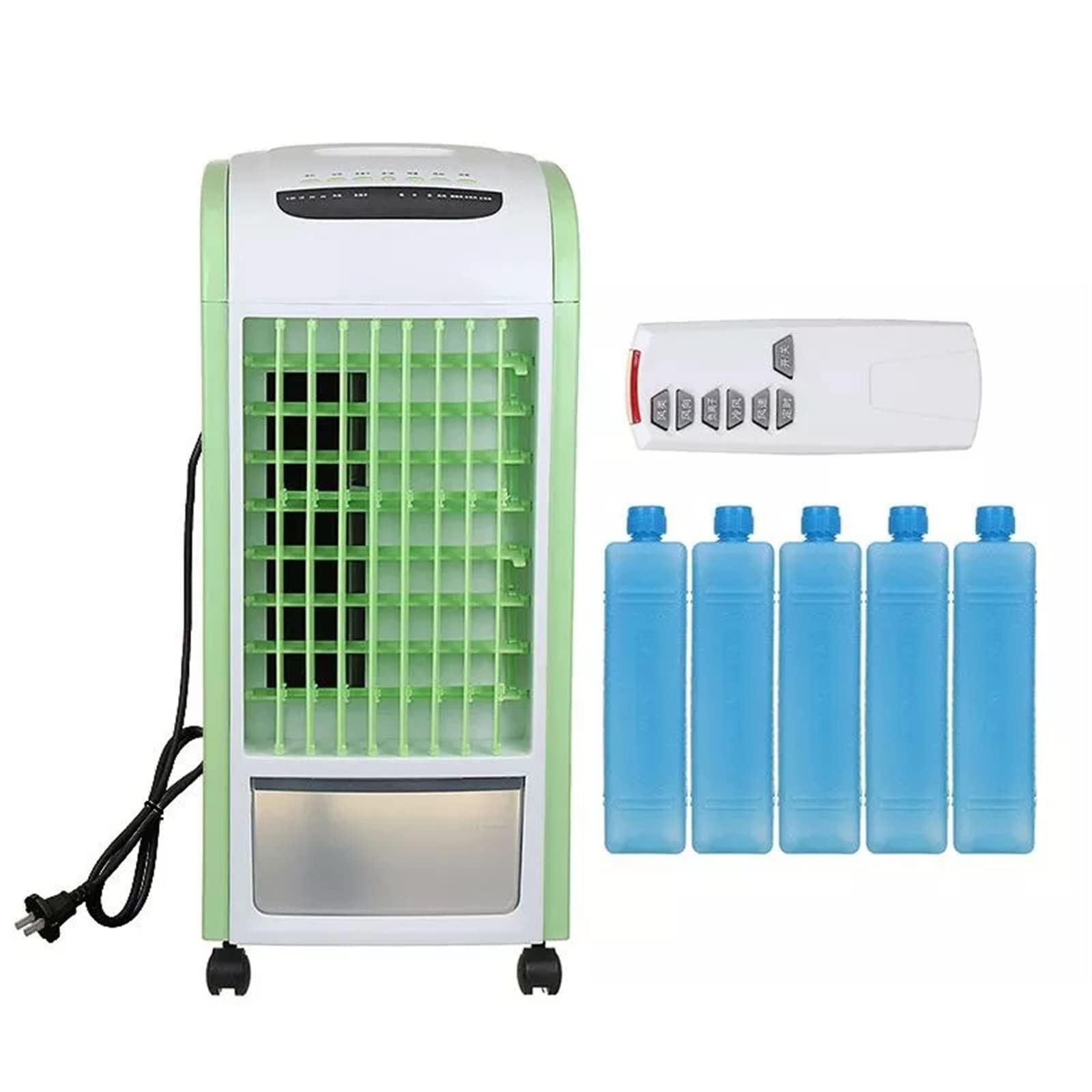 GLETSF Portable Air Conditioner Air Conditioner Cooler Mini Fan Mobile Humidification Portable Water Cooled ，Green