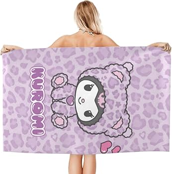 Amazon｜クロミ ちゃん ヒョウ柄 アニメ バスタオル 大判 吸水