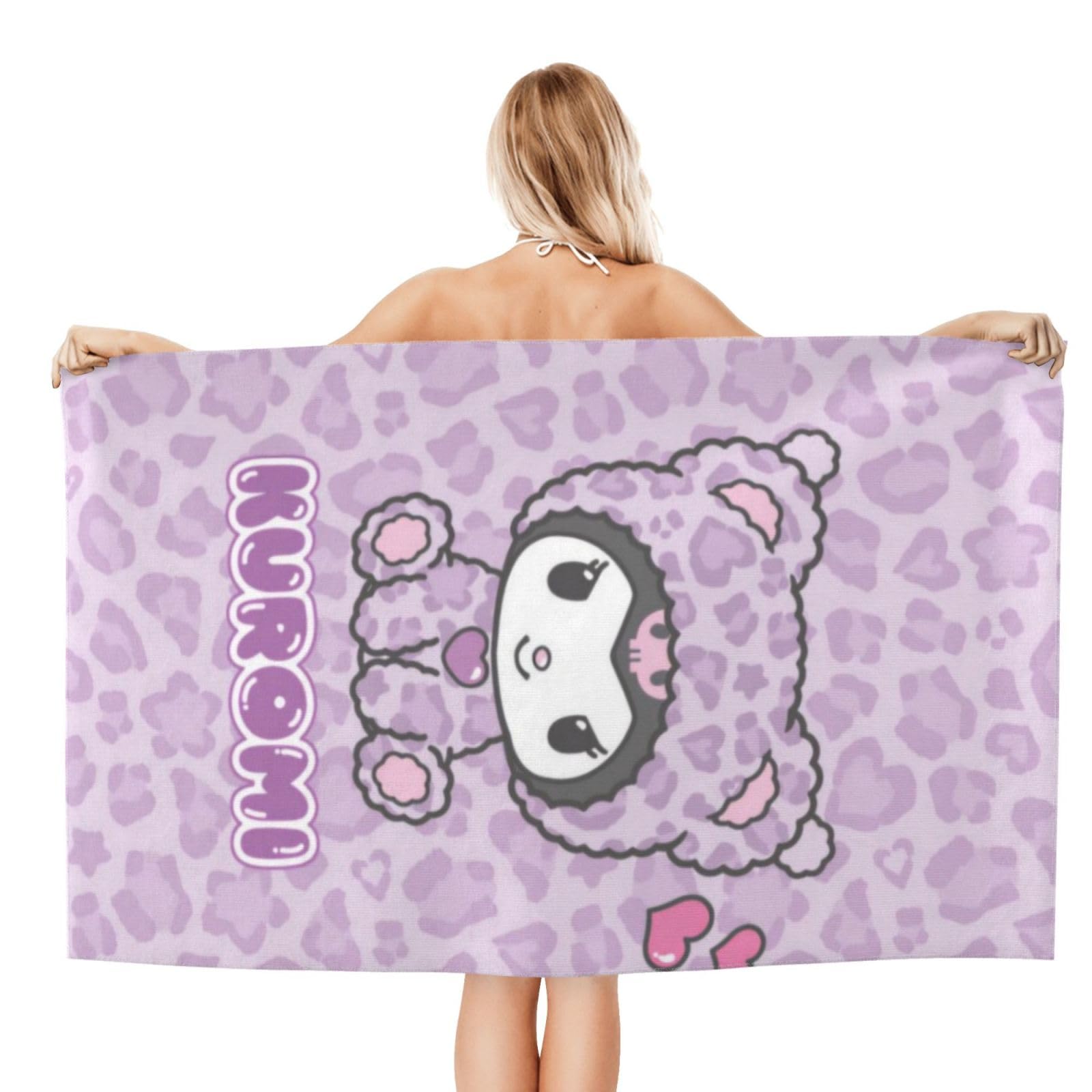 Amazon｜クロミ ちゃん ヒョウ柄 アニメ バスタオル 大判 吸水