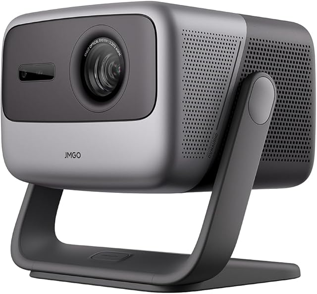 JMGO N1 Pro Projector 1080P FHD, 4K Supported MALC Tri-color Laser Portable Outdoor Projector with Android TV 11, Freestyle Gimbal, Instant Image Calibration, Dynaudio Speaker for Home Movie Theater