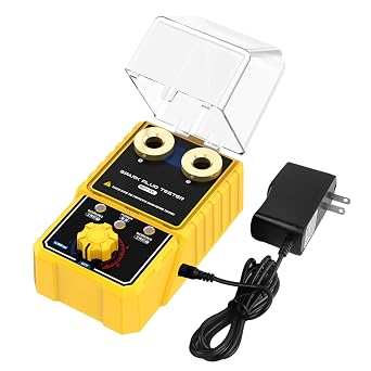 Spark Tester Automotive, Car Spark Plug Tester with Auto Adjustable Double Hole Detector Ignition Plug Analyzer, Automotive Engine Ignition Plug Analyzer 110V for 12V Vehicles