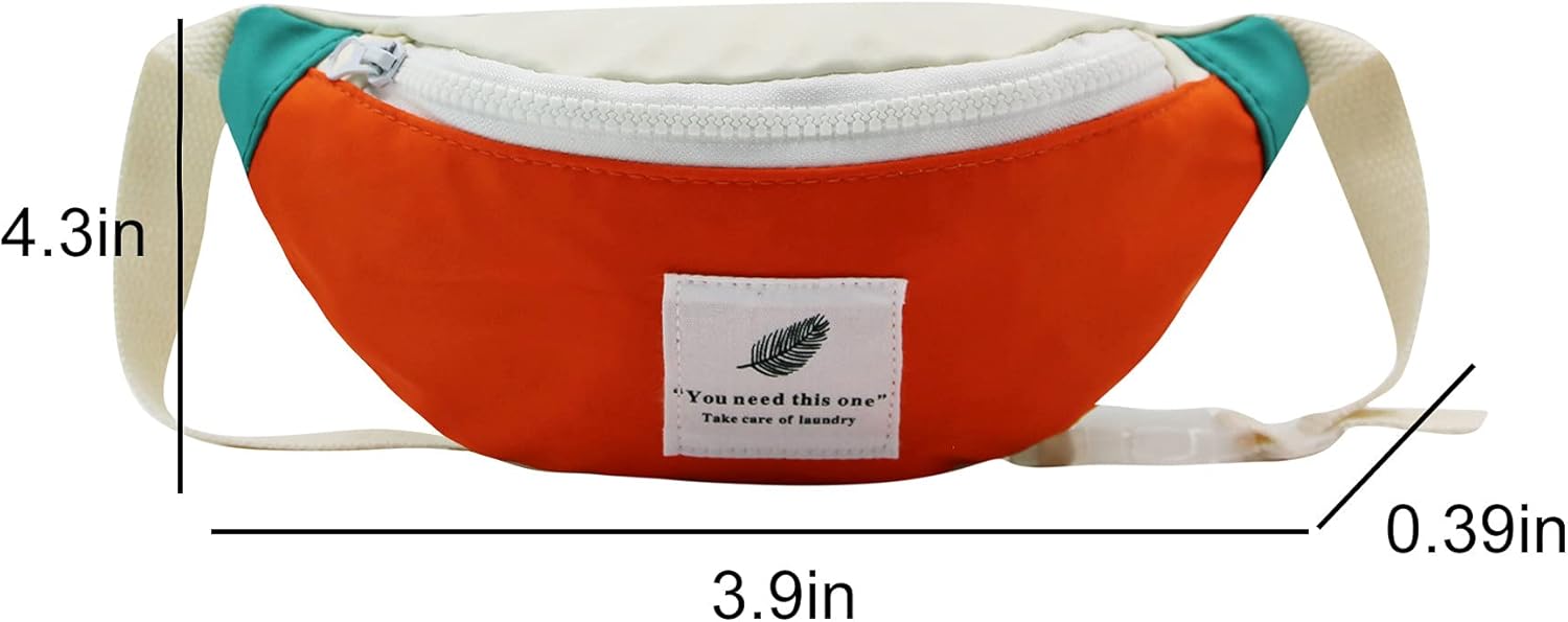 Toddlers Kids Canvas Fanny Pack Adjustable Waist Pack Small Crossbody Purse for Boys Girls - Image 7