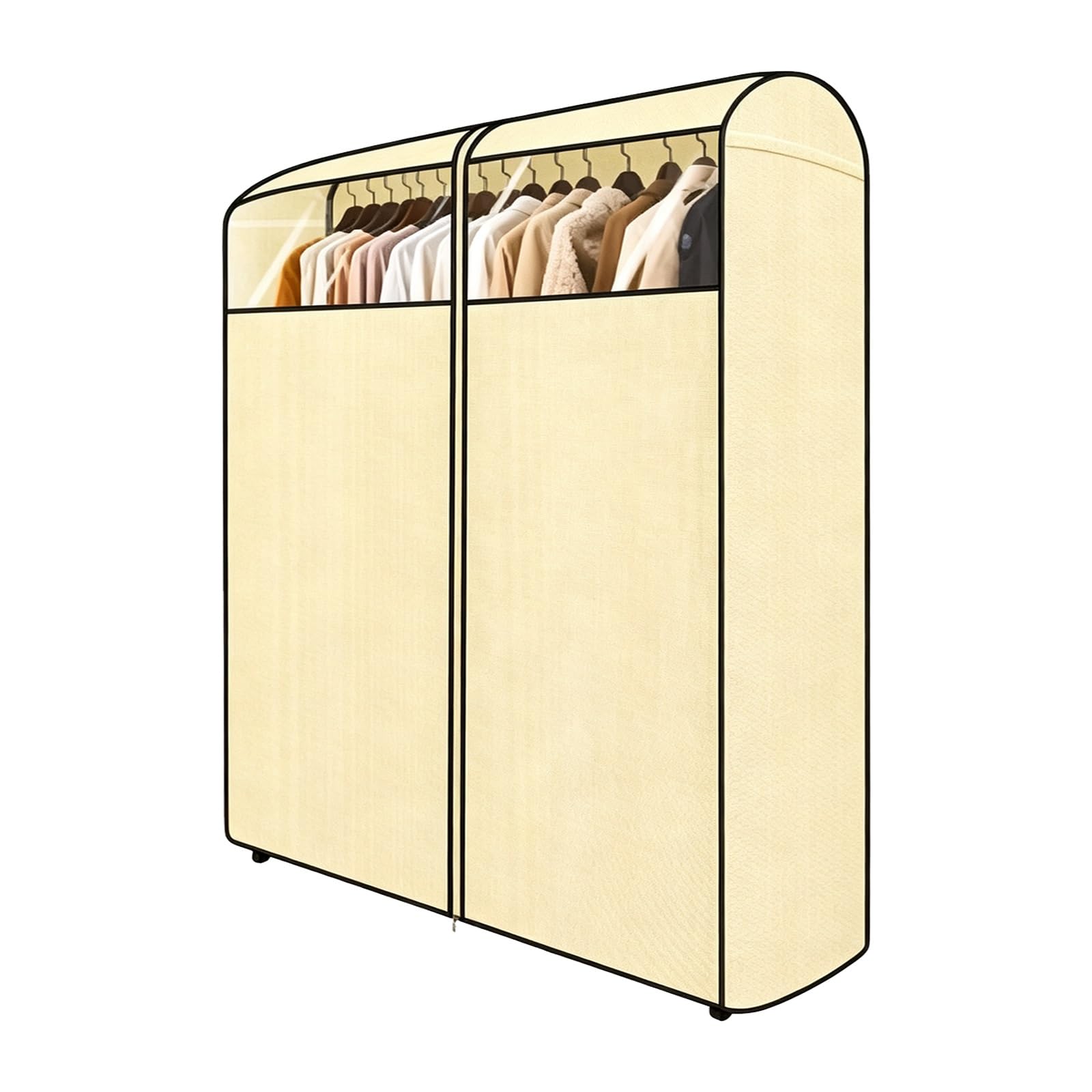 Copri Cappotti da Armadio Copri Appendiabiti Antipolvere e Traspirante | Copertura Appendiabiti Resistente Tessuto non Tessuto Cerniera Rinforzata Qualità Grande Capacità(39x20x59in/100x52x150cm)