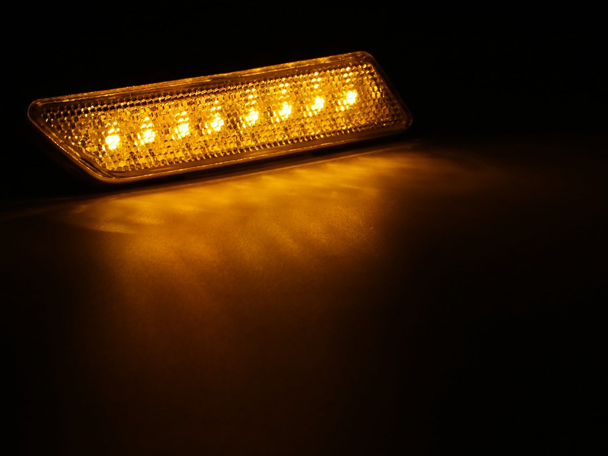 Amazon.co.jp: 汎用 LED サイドマーカー スモークレンズ ウインカー