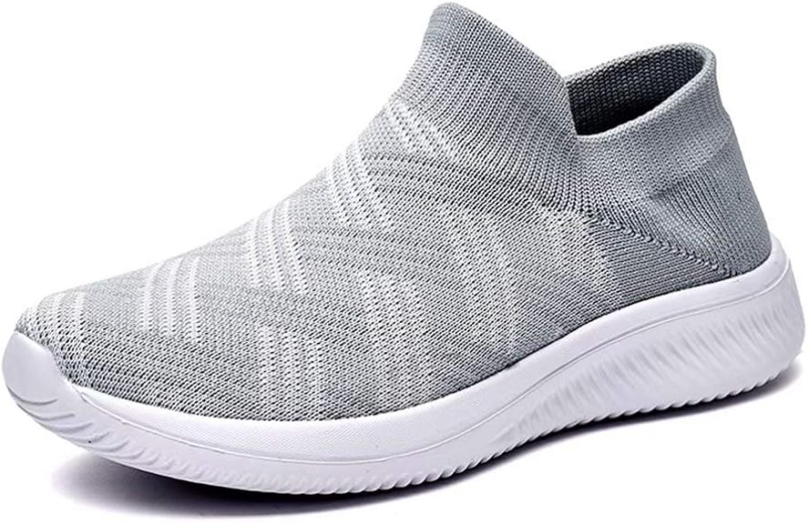 SWZEC Damen Turnschuhe Elegant Mesh Atmungsaktiv Freizeitschuhe Ohne Schnürsenkel Leicht Jogging