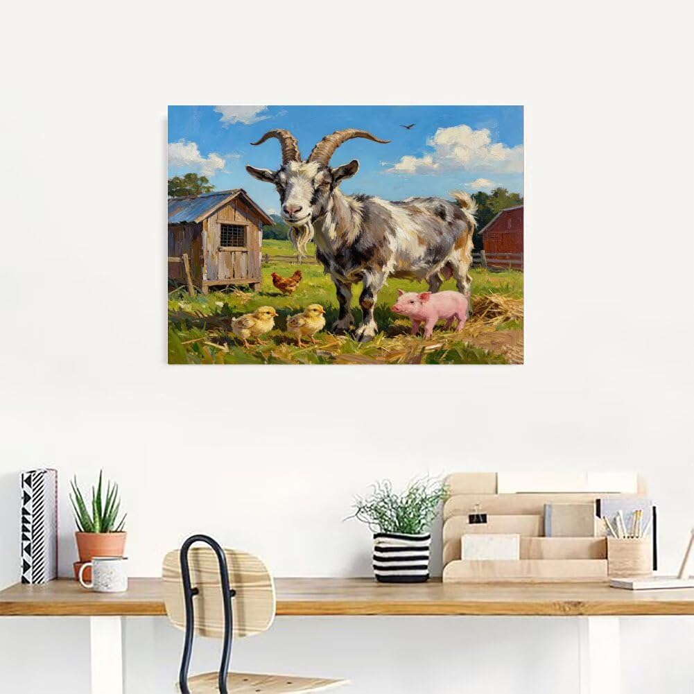 Diamond Painting Kit Completo Fattoria Quadri con Perline 90x60cm 8-097WB