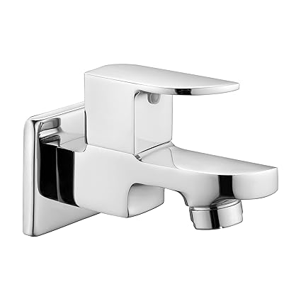 Ruhe Pristine Bib Cock Brass Faucet | Bib Tap for Bathrooms, Washing Areas, Gardens | Faucet with Chrome Finish