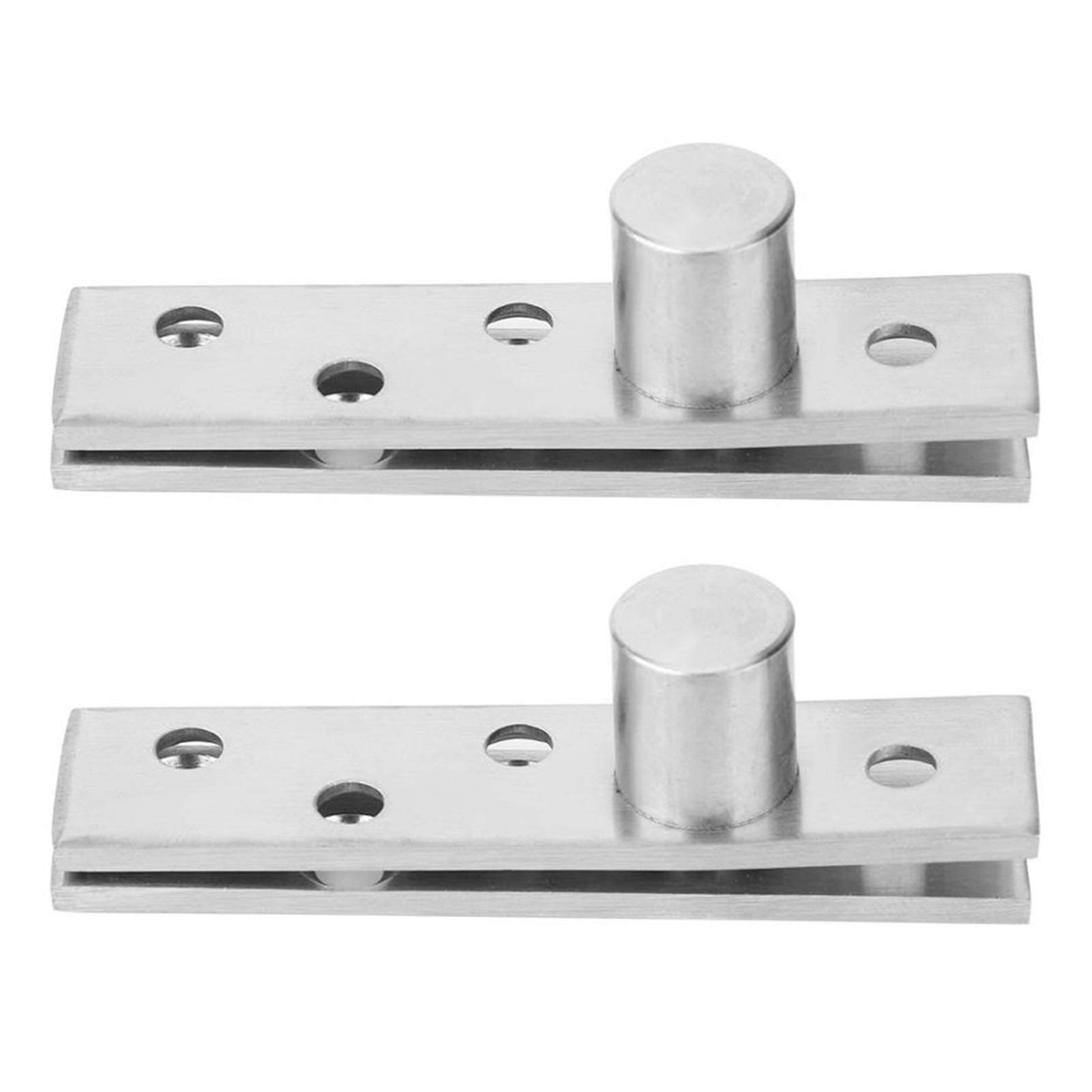Shundeed Eccentric Pivot 2Pcs 360 Degree Rotating Door Hinge ，Diy Stainless Steel Rotary Pivot Hinges， 75Mm Long Furniture Hinge Locator(Eccentric Pivot)