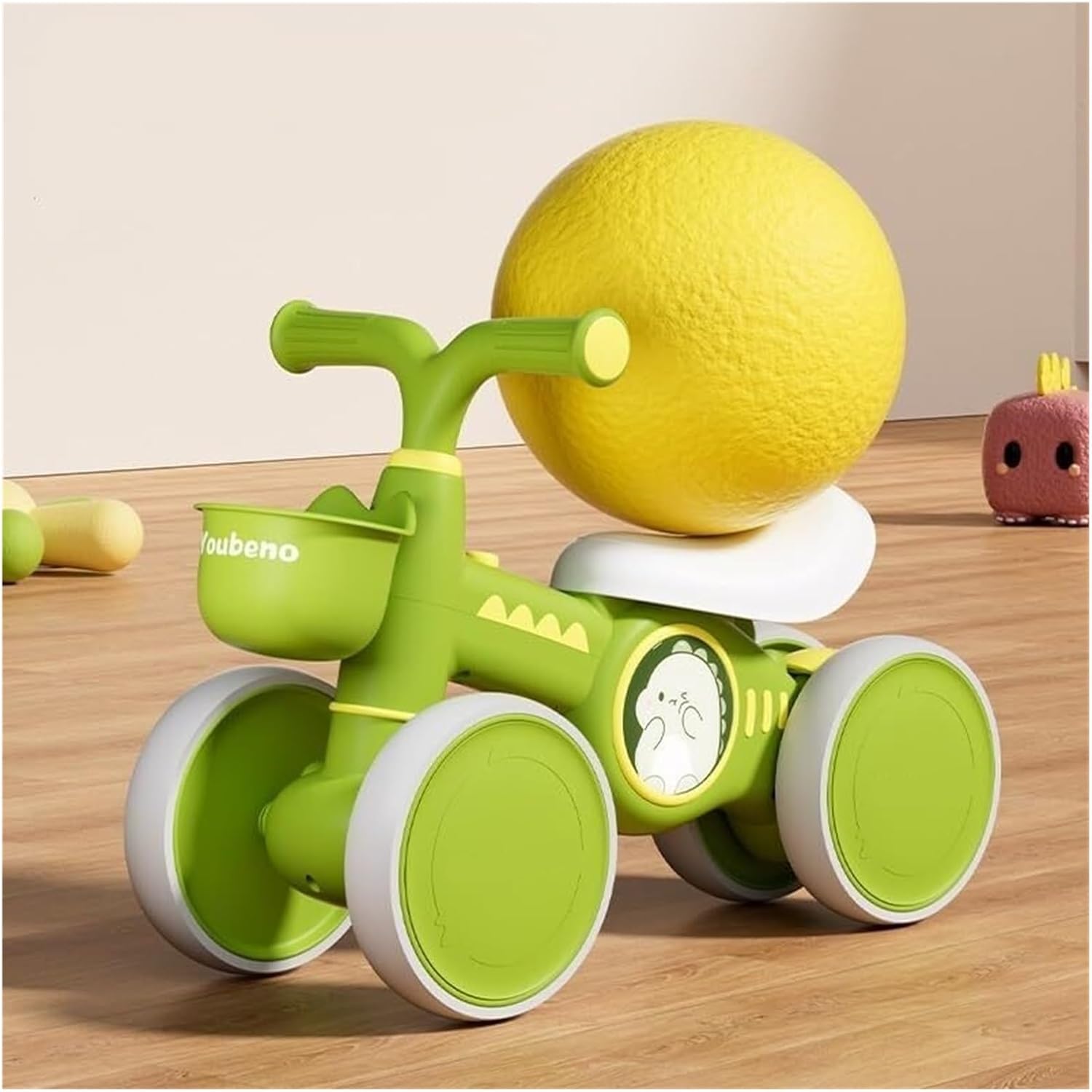 Twist car Ride on Toys Baby Balance Bikes 4 Wheel Wiggle Car with Front Basket for 1-3 Years Old Boys Girls Gifts Ride on Toy(Pink)