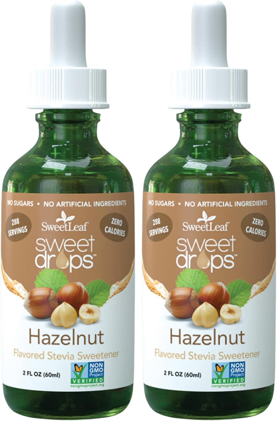 Sweet Drops SweetLeaf Liquid Stevia Sweetener, Hazelnut, 2 Ounce (Pack of 2)