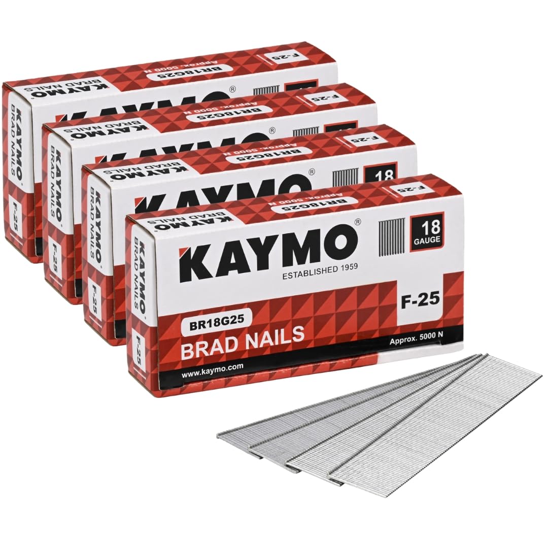 Kaymo 18G Brad Nails - 5000 Pack -6 Kaymo 18G Brad Nails - 5000 Pack -6