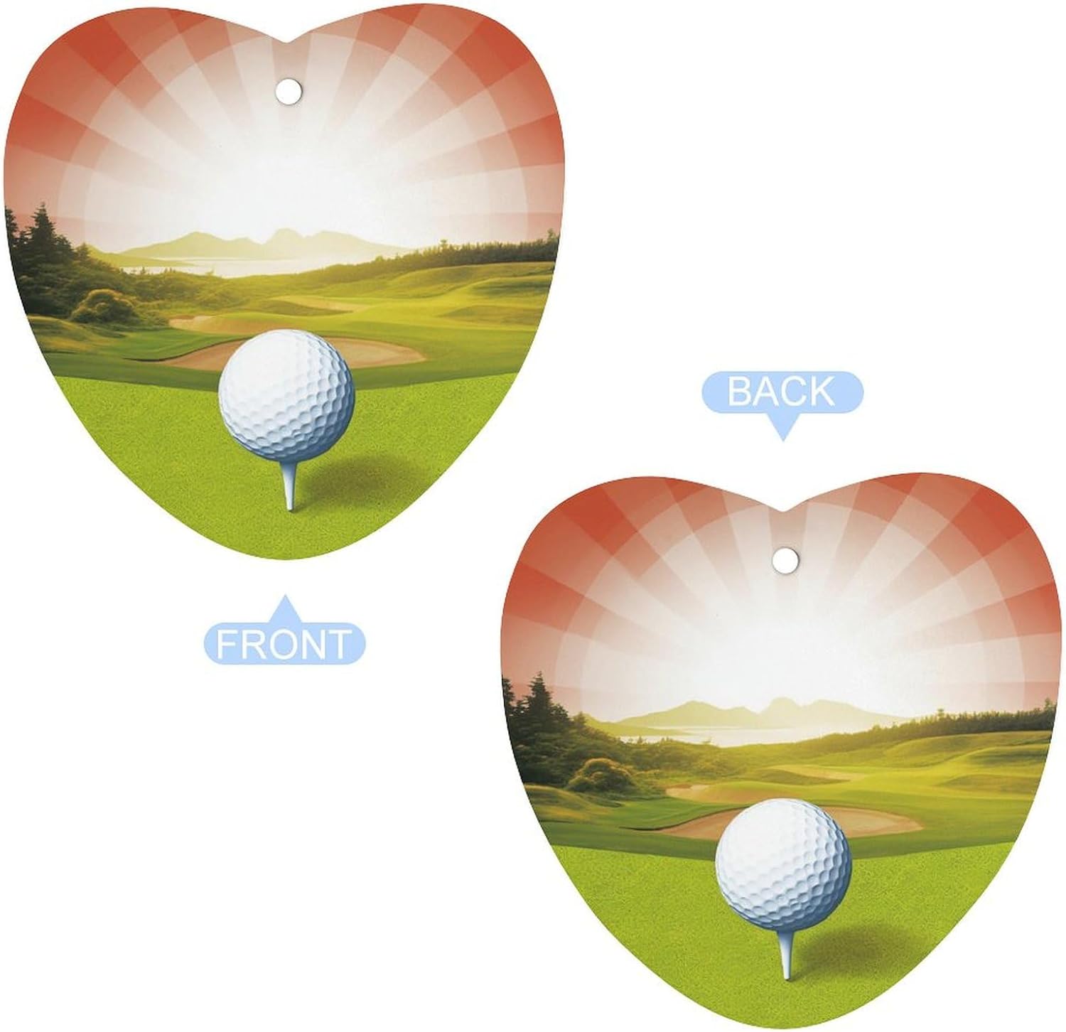 Car Air Fresheners Hanging Long Lasting Car Freshie With Golf Sport Printed Picture