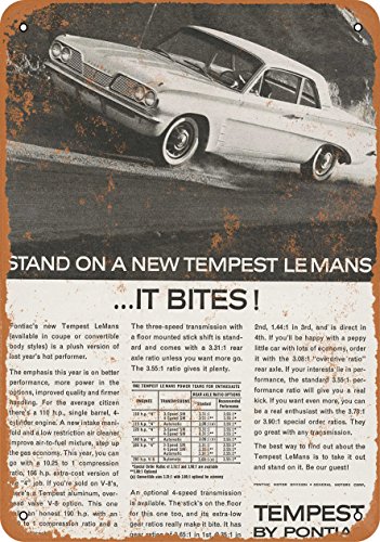 RetroRust 7 x 10 METAL SIGN - 1962 Pontiac Tempest