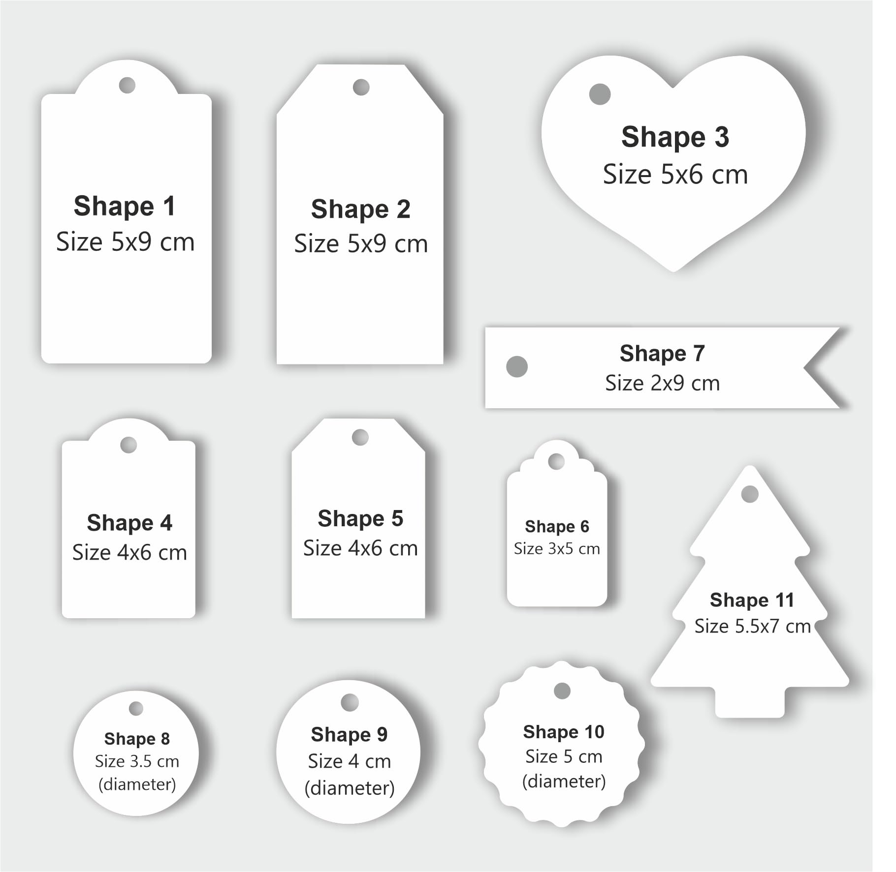 Personalised Cardstock Paper Tags, Any Logo, Image or Tex, Different Shapes and Sizes, Gift Wrapping, Wedding, Business, Birthday, Anniversary Tags
