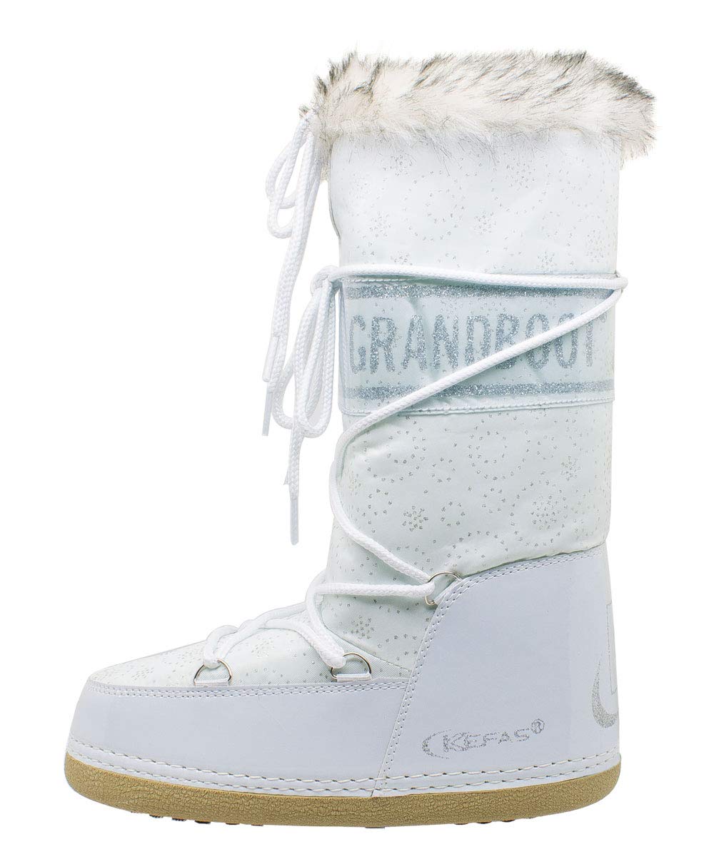 Kefas - Husky Glitter - Apres Ski Femme Blanc 38-40 EU