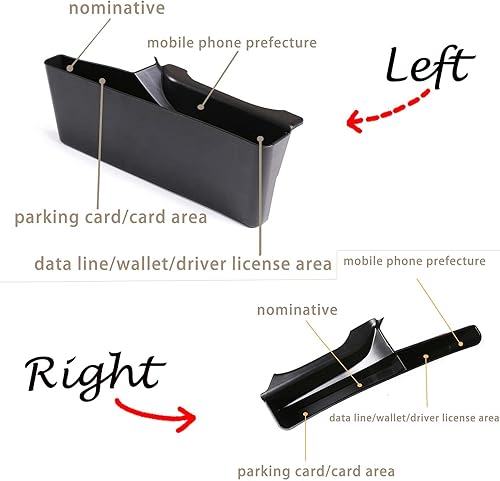 Miniatura 2 de Caja de almacenamiento lateral de consola central para Tacoma 2016-2023, organizador de bandeja lateral de almacenamiento de consola ABS, accesorios