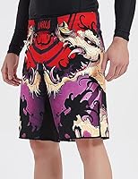 Vista 3 de LAFROI QJK01 - Pantalones cortos de boxeo para hombre con cordón y bolsillo