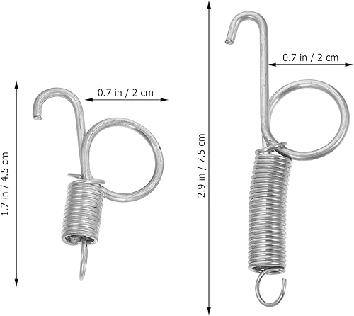 Miniatura 2 de Housoutil 20pcs Fijo Spring Bird Feeder Hanger Bunny Feeder Metal Coat Hanger Bunny Wire Cage Clips Conejo Spring Cage Ganchos Puerta Gancho