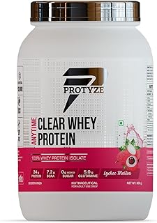 Protyze Anytime Clear Whey Protein Isolate | 24g Protein Per Scoop | Lychee Martini, 30 Servings | ISO & HACCP Certified | Price In India