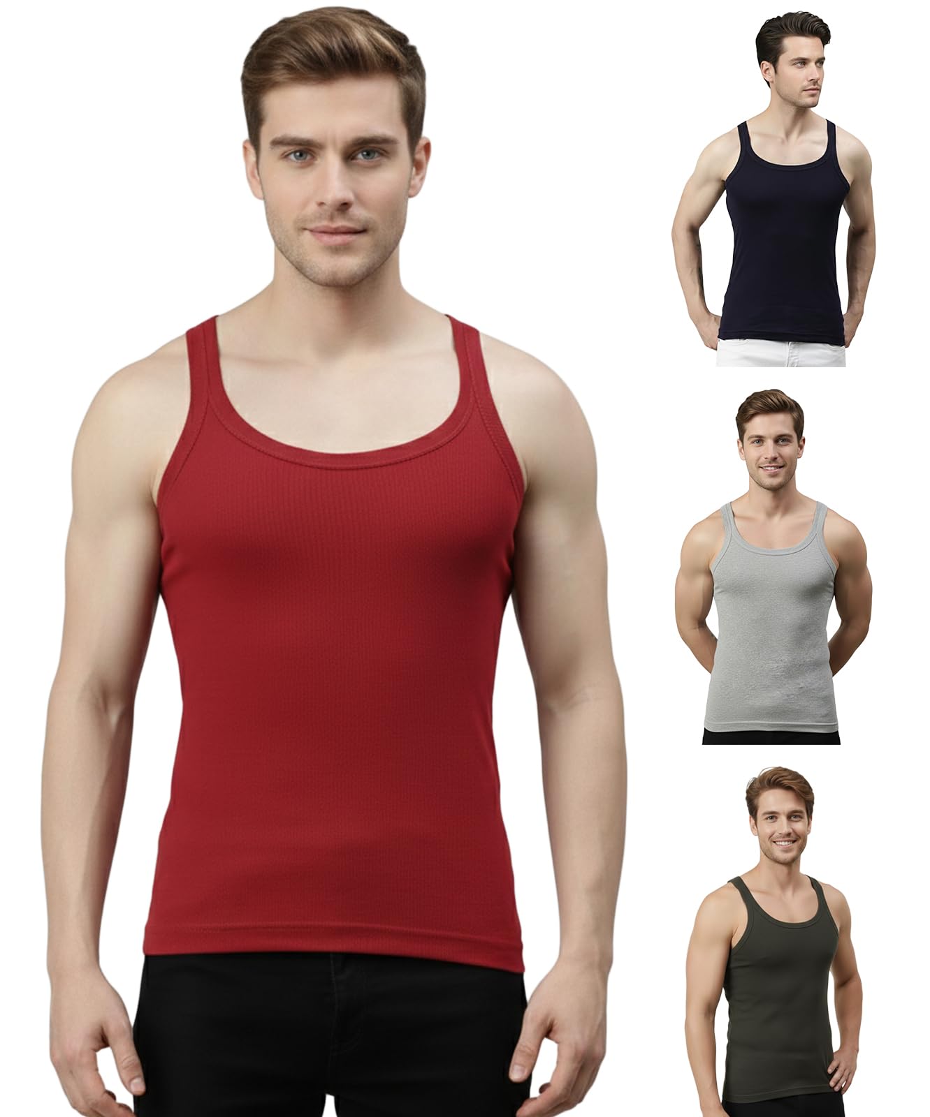 lux cozi Men's Solid Regular Fit Vest-picture-25