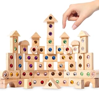 Regenbogen-Stapelspielzeug aus Holz