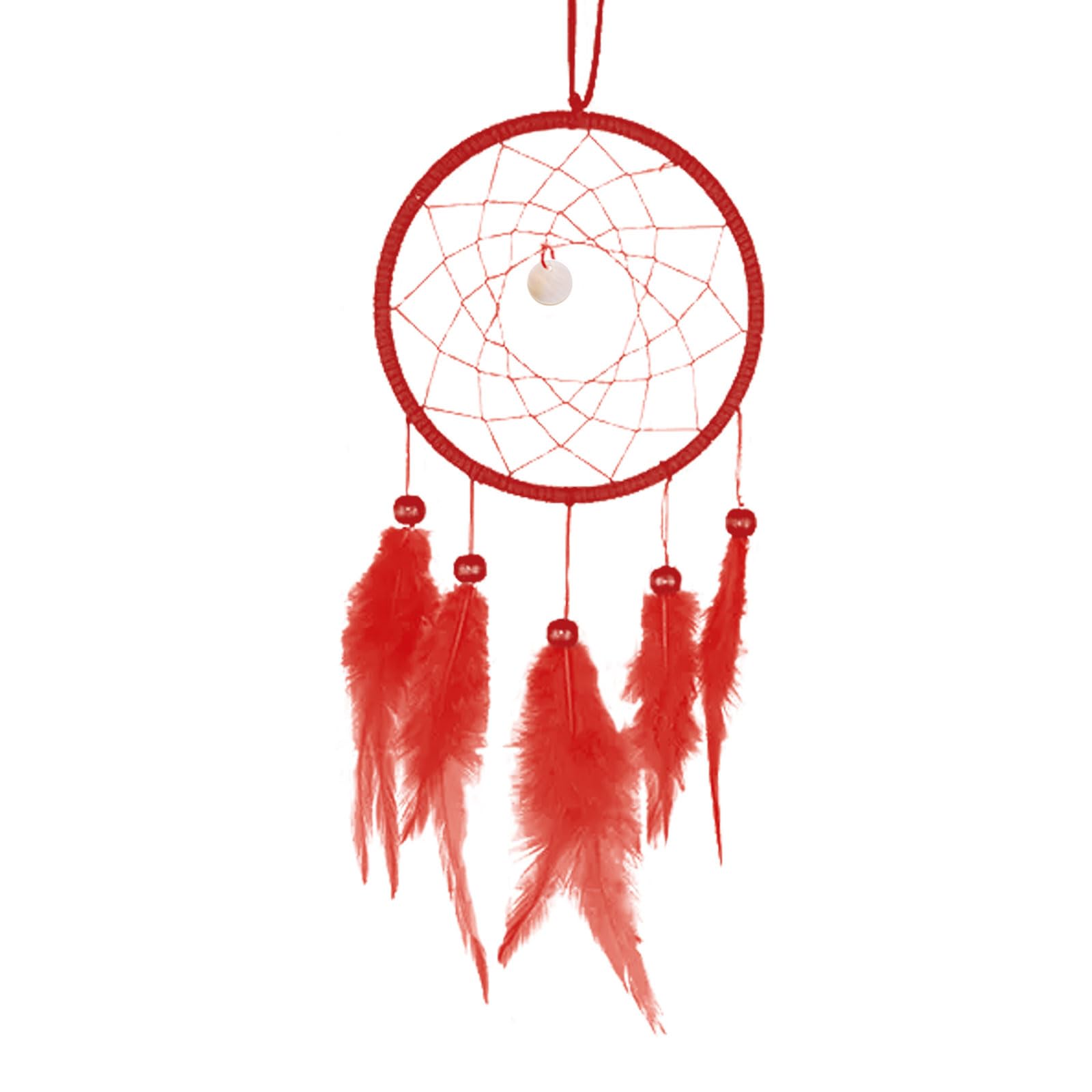 PATIKIL DIY Dream Catcher Kit, Making Dream Catcher Supplies Wall Hanging Handmade Dream Catcher Kits for Beginner Style 3, Red - Image 3